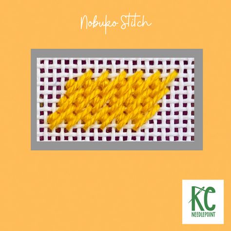 Nobuko Stitch | KC Needlepoint Nobuko Stitch, Needlepoint Stitch, Needlepoint Christmas, Needlepoint Stitches, Animal Fur, Embroidery Stitches Tutorial, Needlepoint Patterns, Kansas City Missouri, Needlepoint Kits