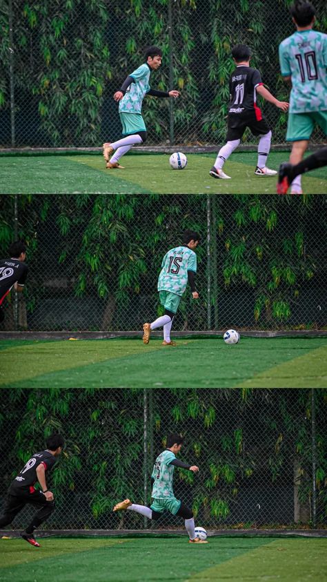 Football Field Photoshoot, Mini Soccer, Futsal Football, Black Suit Wedding, Photoshoot Pose, Ultimate Frisbee, Indoor Soccer, Playing Football, Soccer Pictures