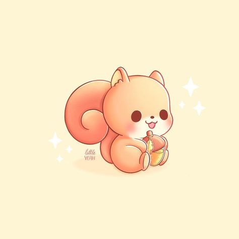 Nono - Shop open on Instagram: “Did you know that squirrels do not hibernate? 🐿💤 Haha, it should have been obvious since they are collecting lot of nuts during autumn -…” Squirrel Cute, Walk Outside, Taking A Walk, Baby Squirrel, A Squirrel, Cute Kawaii Drawings, Kawaii Drawings, Squirrels, Cute Doodles