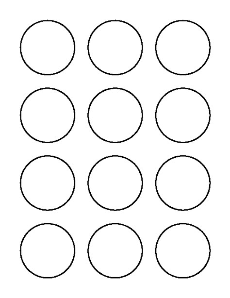 2 inch circle pattern. Use the printable outline for crafts, creating stencils, scrapbooking, and more. Free PDF template to download and print at http://patternuniverse.com/download/2-inch-circle-pattern/ Macaron Template, Printable Circles, Printable Shapes, Shape Templates, Circle Template, Free Shapes, Circle Labels, Round Labels, Jar Labels