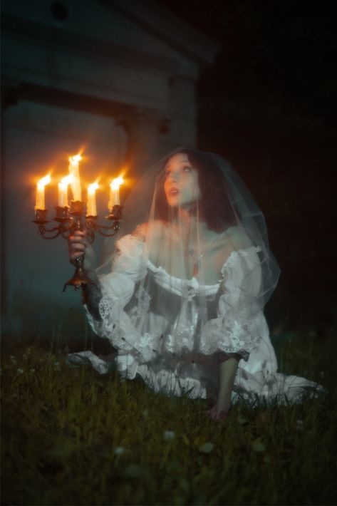 Vampire Aesthetic, Vampire Costume, Candelabra, Castle, Dark Romance Ginger Vampire Aesthetic, Gothic Aesthetic Photos, Dark Gothic Photoshoot, Vampire Horror Aesthetic, Gothic Photography Aesthetic, Vampire Gothic Aesthetic, Aesthetic Vampire Costume, Vampire Editorial, Gothic Princess Aesthetic