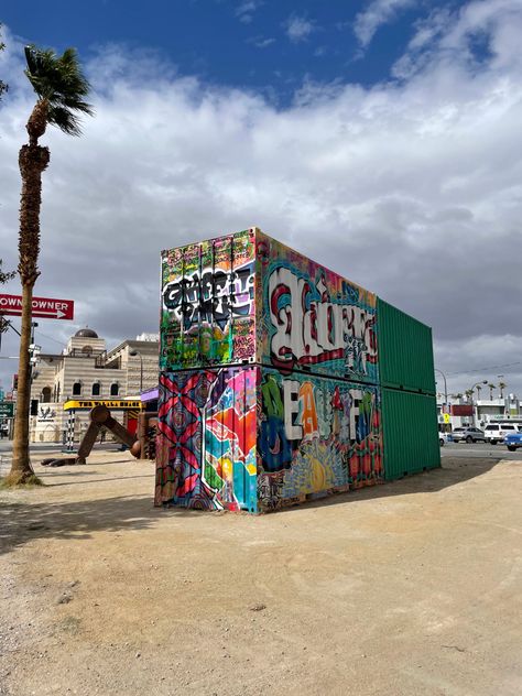 A spray painted box in Las Vegas, which is full of street art. #art #graffitiart #graffiti #vegas #murals Graffiti Style Art, Graffiti Styles, Painted Boxes, Box Art, Spray Paint, Graffiti Art, Street Art, Graffiti, Mural