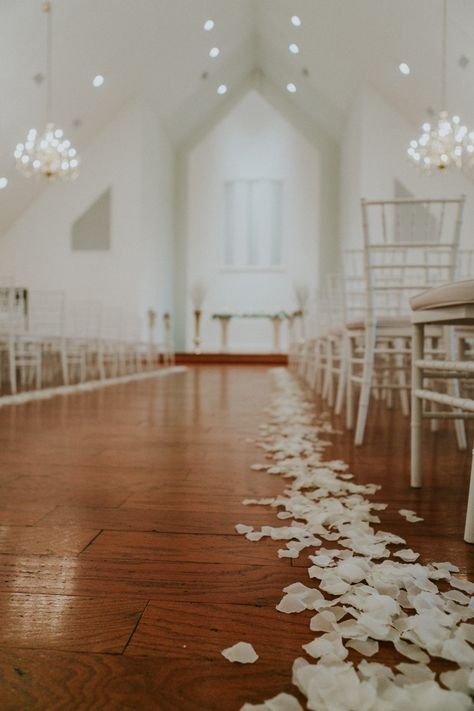 Ritz Charles Chapel, Polo Wedding, Kiara Wedding, Chapel Decor, Wedding Rose Petals, Flower Decoration Wedding, Rose Petal Aisle, Ritz Charles, Wedding Walkway