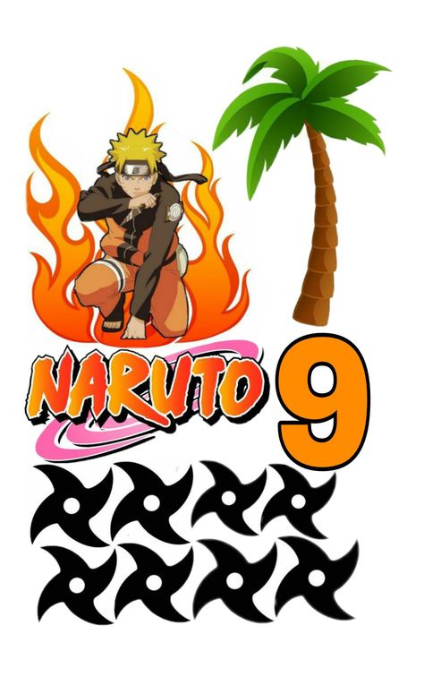 Naruto Theme Cake, Naruto Theme, Cake Topper Printable, Happy Birthday Printable, Theme Cake, Themed Cakes, Cake Topper, Cake Toppers, Naruto