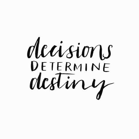 Decisions determine Destiny ~choose wisely~ Decisions Determine Destiny, Three Word Quotes, Destiny Quotes, Yoga Inspiration Quotes, Say Word, Yoga Quotes, Three Words, Millionaire Lifestyle, Motivational Words