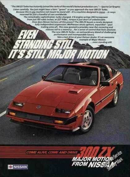 1984 Nissan 300-ZX Turbo Jdm Prints, Nissan Z31, Nissan 300zx Turbo, Automotive Advertising, Subaru Rally, Nissan Z Cars, Car Advertising Design, Car Brochure, Nissan 300zx