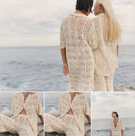 Maurie and Eve have created a cotton 'crochet edit' collection, inspired by the 1970's crochet trend. Over the past 3 months, the crochet trend has become increasingly more popular within retail (9). Maurie and Eve has seamlessly interweaved the 70's trend into their collections through the use of their natural earth tones and minimalistic designs, creating basic staple item for the consumers. Eden Crochet Top, Zara Crochet Lace Top For Beach, Crochet Eden Crop Top, Open Knit Crochet Beachwear Top, White Crochet Lace Beachwear Top, Natural Earth, Cotton Crochet, Minimalist Design, Lace Top