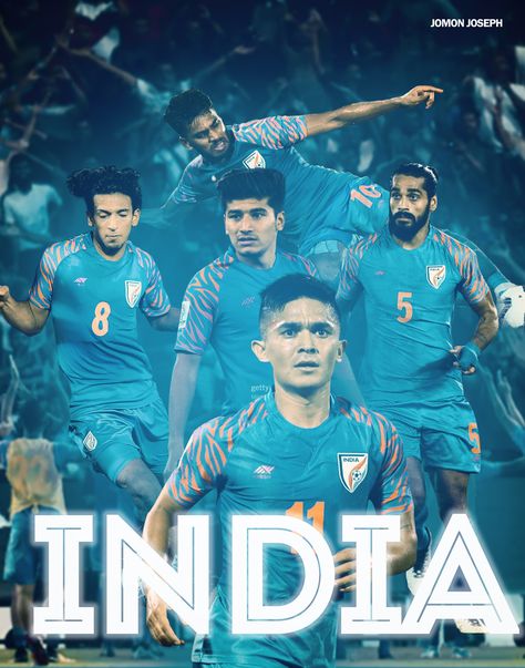 It's a simple Indian football team poster ahead of World Cup 2022 qualifying campaign. India Football Team Wallpaper, Indian Football Team Wallpaper, India Football Team, Sahal Abdul Samad, Sunil Chettri, Indian Football Team, Happy Onam Images, Onam Images, Football Team Poster