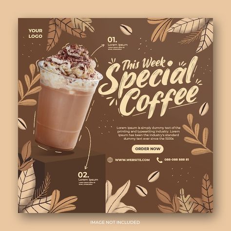 Coffee Shop Advertisement Poster, Coffee Shop Social Media Design, Coffee Promotion Ideas, Social Media Coffee Shop, Coffee Shop Poster Design Ideas, Coffee Shop Promotion Ideas, Cafe Promotion Ideas, Coffee Shop Advertising Ideas, Social Media Promotion Design