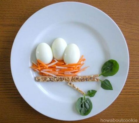 50+ Kids Food Art Lunches - Carrot and Jicama Sticks Nest Food Art Lunch, Decorações Com Comidas, Food Art For Kids, Childrens Meals, Amazing Food Art, Creative Food Art, Quail Eggs, Birds Nest, Funny Food