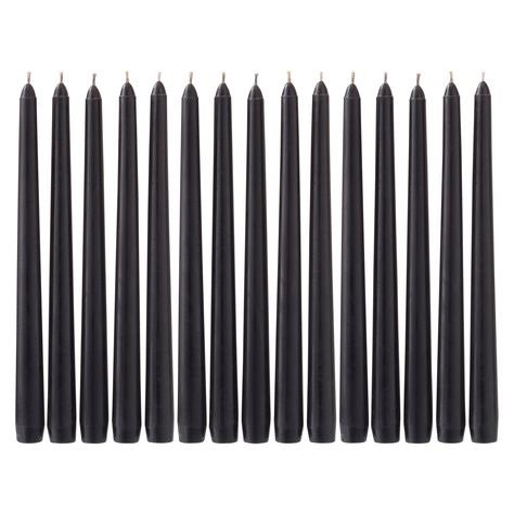 12 Packs: 15 ct. (180 total) Basic Elements™ 10" Black Taper Candles by Ashland® 15 Candles, Black Party Decorations, Black Taper Candles, Candle Picture, Michael Art, Party Pack, Black Candles, Fragrance Wax, Best Candles