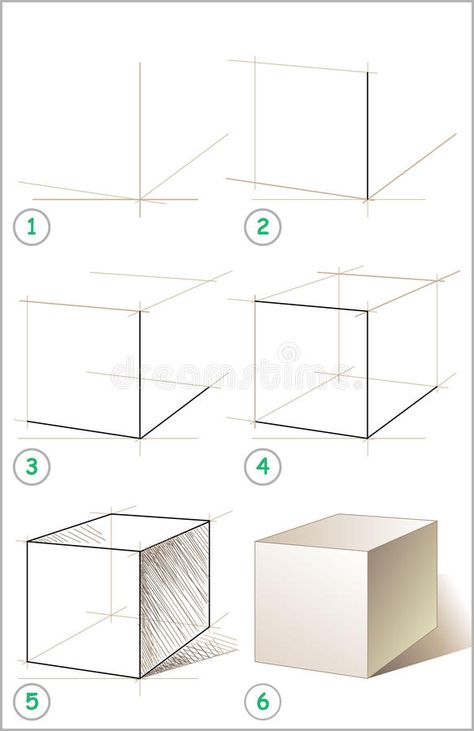 How To Draw A 3d Cube, How To Draw A Cube Step By Step, How To Draw Shapes Step By Step, How To Draw 3d Shapes Step By Step, How To Draw A Cube, How To Draw Shapes, How To Draw 3d Shapes, Drawing Excersizes, Cube Drawing Sketch