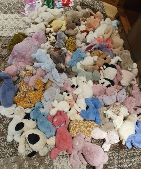 Pile Of Plushies, Jellycat Aesthetic, Jelly Bunny, Cute Stuffies, Jellycat Stuffed Animals, Jelly Cat, Cute Squishies, Cute Plushies, Little Creatures