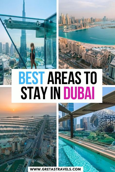 Looking for the best places to stay in Dubai? You just found them! In this guide I outlined all the best areas to stay in Dubai, explaining what type of traveller they're best suited for and including Dubai hotel suggestions for every budget. Discover where to stay in Dubai for the perfect trip! #dubai #unitedarabemirates #uae #dubaiwheretostay #besthotelsdubai #dubaibestareas Dubai Places To Visit, What To Wear In Dubai, Dubai Places, United Emirates, Armani Hotel Dubai, Places To Visit In Dubai, Old Dubai, Beautiful Dubai, Restaurants In Dubai