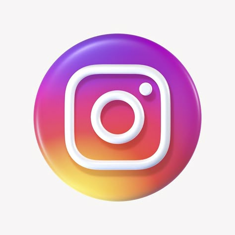 Instagram icon for social media in 3D design psd. 25 MAY 2022 - BANGKOK, THAILAND | free image by rawpixel.com / Sakarin Sukmanatham 3d Instagram Icon, 3d Social Media Icons, Instagram Like Png, Logo Instagram Aesthetic, App Icon Facebook, Social Media Stickers, Png Collage, 3d Emoji, Best Fb Profile Pic