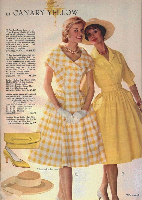 1960s Fashion Women, Glitter Highlighter, 1960 Fashion, 1950’s Fashion, 60s And 70s Fashion, Fashion 1960s, Yellow Dresses, Sixties Fashion, Look Retro