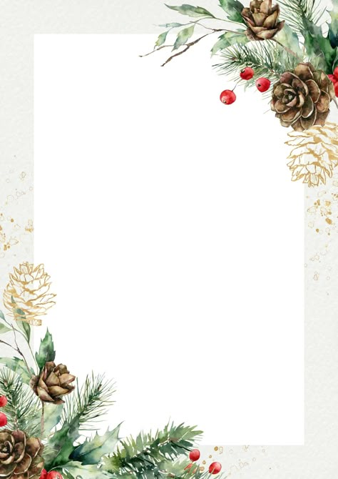 #christmas #xmas #page_border #watercolor #holly #canva #newyear #decor #decorative Free Clipart Christmas Clip Art Border, Holiday Border Template Free Printable, Christmas Borders Free Printable Clip Art, Winter Border Design, Winter Invitation Template, Christmas Templates Background, Christmas Card Border, Christmas Frame Background, Christmas Borders And Frames