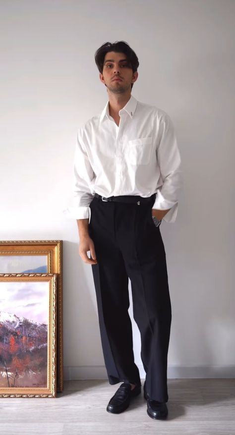 Black Trousers Outfit Man, Black Trousers Outfit, Trousers Outfit Men, Black Outfit Men, Trouser Outfit, Men Stylish Dress, Boyfriend Style, Summer Outfits Men, Black Trousers