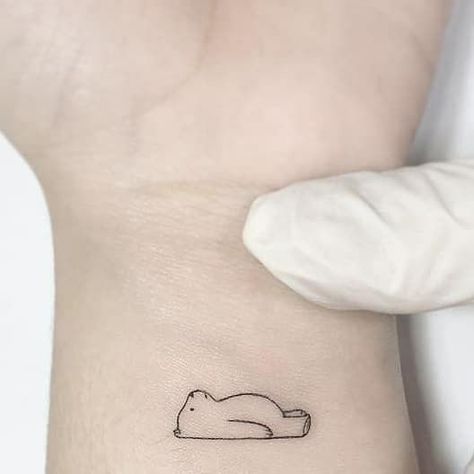 Small Bear Tattoo, Lazy Bear, Bear Tattoo, Little Tattoos, March 20, Seoul, Tattoo Designs, Tattoos, On Instagram