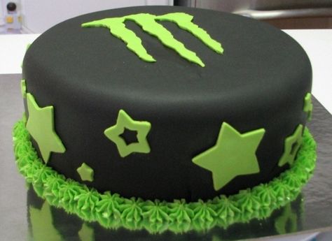 I want this Monster Energy cake for my bday!!!!! Monster Energy Cake, Bike Cakes, Monster Crafts, Monster Energy Drink, Monster Cake, Childrens Birthday Cakes, Flashing Lights, Scene Kids, Scene Emo