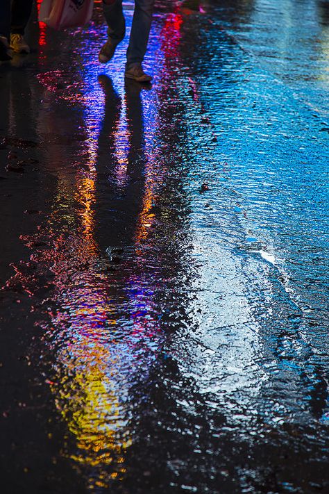 Reflection Photograph - Colorful wet pavement by Garry Gay Wet Pavement, Sensory Art, Paz Mental, Street Painting, Reflection Photography, Posters For Sale, School Photography, Iphone Wallpaper Photos, Color Harmony