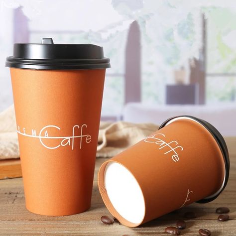 12oz Disposable Yiwu Cup With Logo Paper Custom Disposable Coffee Cups, Cup Minuman, Bun Maska, Coffee Paper Cup, Biodegradable Cups, Paper Cup Design, Cups For Coffee, Coffee Trailer, Coffee Paper