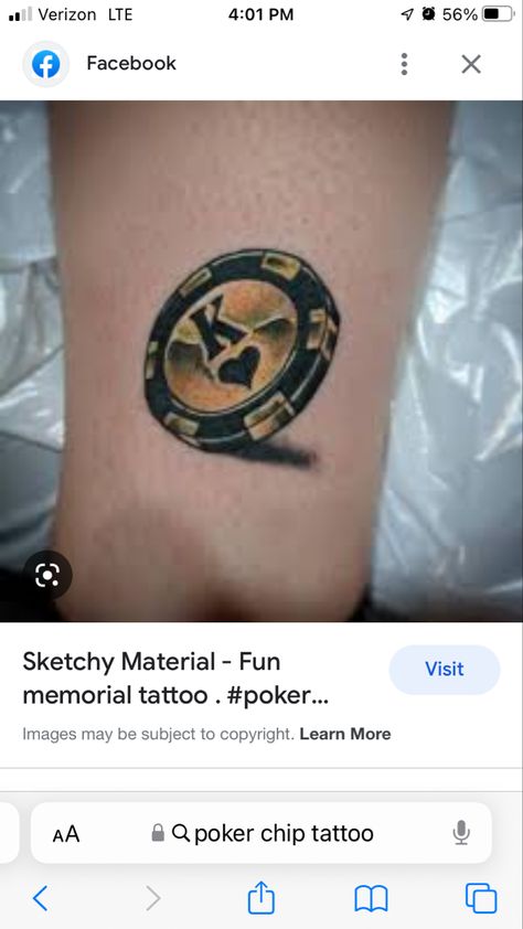 Chips Tattoo, Poker Chip Tattoo, Poker Chips Tattoo, Chip Tattoo, Poker Tattoo, Bingo Chips, Memorial Tattoo, Poker Chips, Poker