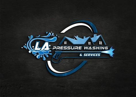 Pressure Washing Business Logo, Pressure Washing Logo Design, Pressure Washer Logo, Power Washing Logo, Pressure Washing Logo, Pressure Washing Business, Roofing Logo, Plumbing Logo, Cleaning Service Logo