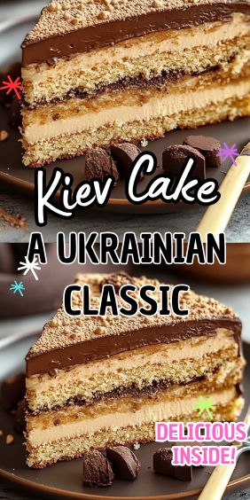 Kiev Cake – A Ukrainian Classic Kiev Cake Recipe, Kievskiy Cake, Kiev Cake Ukraine, Russian Birthday Cake, Kyiv Cake, Ukrainian Dessert, Russian Honey Cake Decoration, Ukrainian Cake, Russian Honey Cake Recipe Video