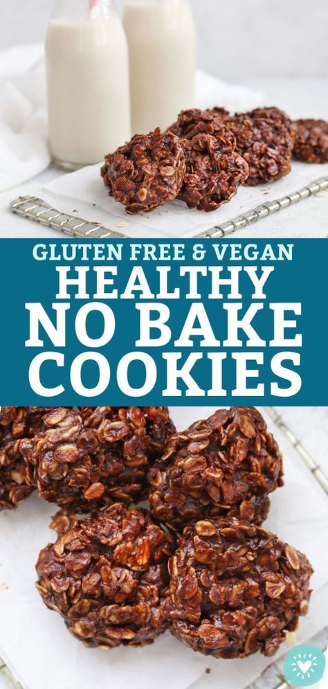 No Bake Cookies Dairy Free, Dairy Free No Bake Cookies, Gluten Free No Bake Cookies, Vegan No Bake Cookies, Healthy No Bake Cookies, Cookies Sans Gluten, Healthy No Bake, Chocolate Peanutbutter, Dessert Oreo