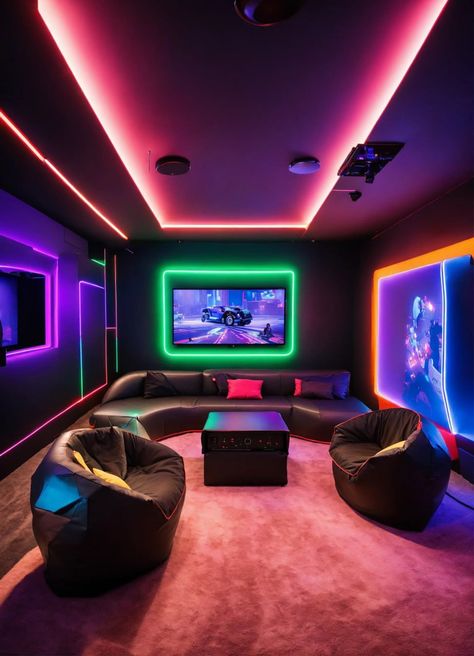 Game Room Playstation, Playstation Game Room, Playstation Room, Corridor Design, Condo Interior, Room Redesign, Game Room Design, Gaming Room, Entertainment Room