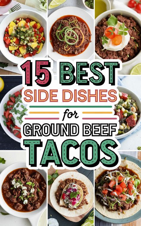 🌮🤤 Elevate your taco night with these delicious side dish ideas! #tacotuesday #yum #foodie What Goes With A Taco Bar, Tacos And Side Dishes, Side Dish With Tacos Dinners, Side For Tacos Night, Sides For Barbacoa Tacos, Sides That Go With Tacos, Taco Bar Sides Dishes, Taco Night Sides, Taco Dinner Ideas Sides