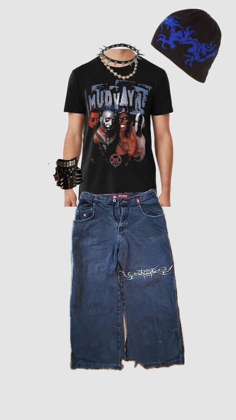 Nu Metal Outfit #numetal #numetaloutfit #outfitinspo #mudvayne Metal Outfit, Funky Outfits, Stylish Outfits, Cut Out, Energy, Outfit Inspo