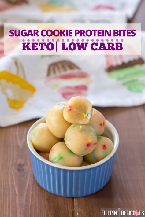 Healthy Sugar Cookie Dough, Cookie Dough Energy Balls, Low Carb Cookie Dough, Healthy Sugar Cookies, Cookie Dough Protein, Keto Cookie Dough, Protein Cookie Dough, Low Carb Protein, Cookie Dough Bites