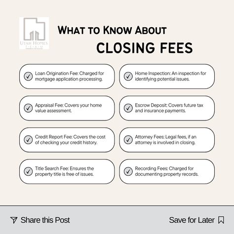 Closing Costs: Don't Get Spooked by Hidden Fees! Buying a home is exciting, but closing costs can be a lurking fear.   This post breaks down everything you need to know about these fees, so you can  budget confidently and avoid surprises at the closing table.  Ready to navigate closing costs like a pro?  Let's chat about your real estate journey!      Utah Homes 🏡 Team can help you and your family with your real estate needs 801-814-0544 Safe Zone 🏳️‍🌈 Servicios en Español  #utahhomesteam #utahhomesgirl #buyers #beutahful_state #realtorlife #utahhomesguy #utahletsgetyoumoving #realestate  #closingcosts #homebuying #firsttimehomebuyer #dreamhome Real Estate Math Formulas, Utah Homes, Getting Into Real Estate, Safe Zone, Real Estate Education, Closing Costs, Math Formulas, Buying A Home, Let's Chat