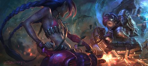 ArtStation - Youtube banner-League of Legends, Suke ∷ Orianna League Of Legends, Jinx Wallpaper, League Of Legends Elo, League Legends, Vi League Of Legends, Lol Champions, League Of Legends Game, Legend Games, Jinx League Of Legends