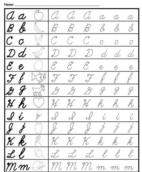 Tracing Cursive Letters, Cursive Alphabet Printable, Lowercase Letters Printable, Cursive Alphabet Chart, Capital Letters Worksheet, Cursive Letters Worksheet, Cursive Writing Practice Sheets, Cursive Worksheets, Cursive Handwriting Worksheets