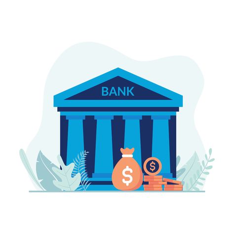 Download the Finance and banking illustration. bank, money, money sack icon vector. Flat design suitable for many purposes. 5065348 royalty-free Vector from Vecteezy for your project and explore over a million other vectors, icons and clipart graphics! Bank Money Aesthetic, Money And Banking Economics Project, Bank Logo Design Ideas, Bank Graphic Design, Money Illustration Art, Money Icon Aesthetic, Bank Wallpaper, Bank Pictures, Banking Illustration