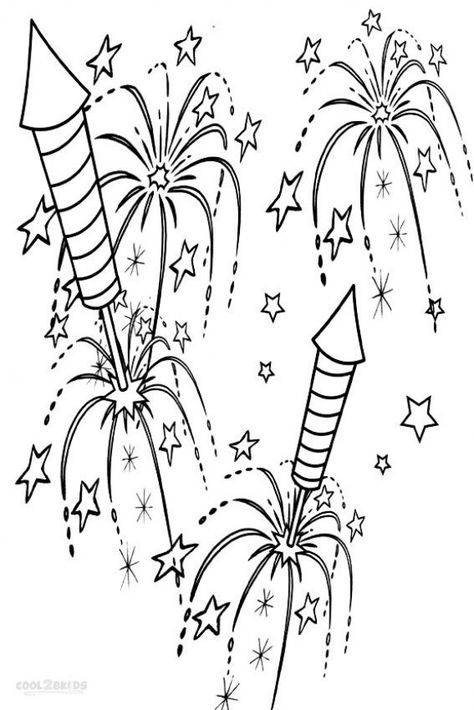 Fireworks Coloring Pages, Fireworks For Kids, Fireworks Craft For Kids, How To Draw Fireworks, Firework Colors, Firework Painting, Fireworks Craft, Fireworks Art, July Colors