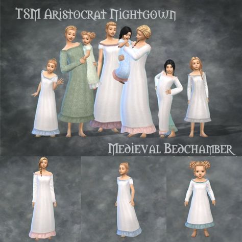 Sims 4 Cc Victorian Sleepwear, Sims 4 1810 Cc, Sims 4 Cc 18th Century, Sims 4 Medevil Cc, Sims 4 Cc Medieval Clothes, Sims 4 Medieval Cc Furniture, Sims 4 Regency Cc, Medieval Nightgown, Sims Historical