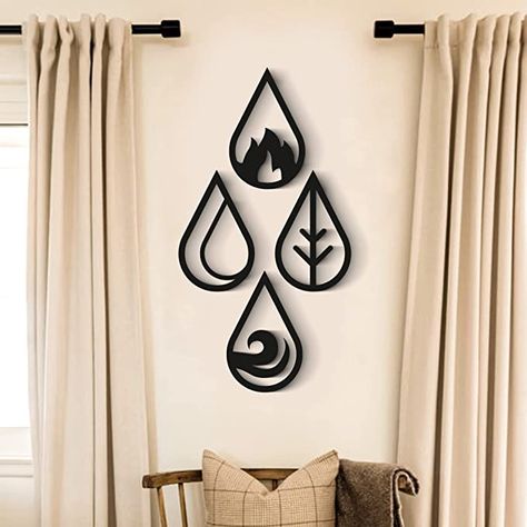 Amazon.com: GoneNow Four Elements Wall Decor, Set of 4 Wooden Earth, Water, Fire, Air Art, 4 Elements of Nature Signs, Farmhouse Decoration, Livingroom Zen Wall Art : Home & Kitchen 4 Elements Of Nature, Nature Signs, Shop Cottagecore, Crafts Wall Decor, Metal Bird Wall Art, Air Art, Entryway Wall Decor, Zen Wall Art, Diy Wall Art Decor