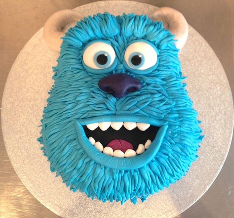 "Sully Cake..." Monsters Inc... Monster University Cakes, Sully Cake, Monster Inc Cakes, University Party, Monster Inc Birthday, Monster Inc, Monster Cake, Monster Birthday Parties, Funny Birthday Cakes