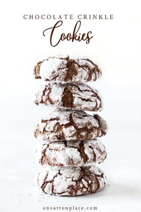 Chocolate Snowball Cookies Recipe: easy-to-make, moist chocolate cookies that stay fresh in an air-tight container for days! #cookies #chocolate #chocolatecookies Chocolate Snowball Cookies Recipe, Chocolate Snowball Cookies, Snowball Cookies Recipe, Chocolate Snowballs, Chewy Chocolate Brownies, Snowball Cookie Recipe, Chocolate Crinkle, Cookie Cookbook, Chocolate Brownie Cookies