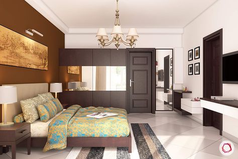 Elderly parent's bedroom brown Bedroom For Elderly, Bedroom Ideas Color Schemes, Bedroom Ideas Color, Senior Living Interior Design, Beautiful Bedroom Colors, Next Bedroom, Parents Bedroom, Dark Wood Furniture, Modern Bedroom Interior