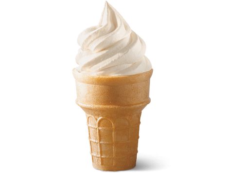 Soft Serve Cone Flake Ice Cream, Desserts Caramel, Soft Serve Cone, Hungry Jacks, Strawberry Sundae, Serve Ice Cream, Sugar Cones, Soft Serve Ice Cream, Cream Desserts