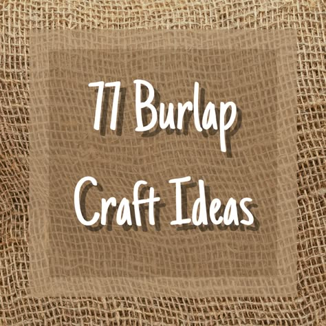 Try out these DIY burlap craft ideas! You'll be inspired to try a variety of projects that will work for upcoming holidays, weddings, and more! Burlap Sacks Ideas Diy, Things To Do With Burlap Bags, Boho Burlap Decor, Projects With Burlap, Diy With Burlap, Burlap Diy Decor, Burlap Art Projects, Burlap Frame Ideas, Ideas For Burlap