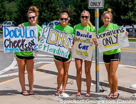 DHS Cheerleaders Carwash Fundraiser Aug 2013 - an album on Flickr Carwash Fundraiser, Cheer Car Wash Posters Ideas, Car Wash Fundraiser Ideas, Cheer Fundraiser Poster Ideas, Car Wash Signs Posters Diy, Carwash Signs Fundraiser, Car Wash Signs Posters Ideas, Car Wash Fundraiser Posters, Fundraising Poster Ideas