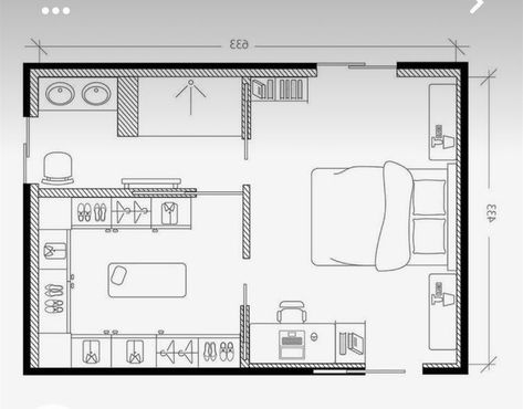 4 By 5 Bedroom Design, Big Bedroom Layout Floor Plans Master Suite, Small Guest Suite Ideas, Guest Bedroom Floor Plan, Luxury Bedroom Layout Plan, Room Floor Plans Bedrooms, 3d Bedroom Design Layout, Small Master Bed Remodel Bedroom Ideas, Closet And Bathroom Behind Bed