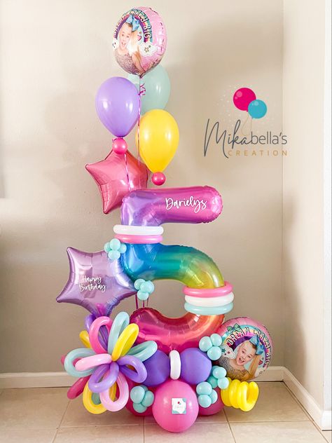 Gabbys Dollhouse Balloon Bouquet, 7 Balloon Bouquet, Diy Balloon Bouquet Tutorials, Barbie Balloon Bouquet, Simple Balloon Bouquet, Fake Balloons, 5 Balloon Bouquet, Balloon Bouquet Ideas, Birthday Balloon Bouquet