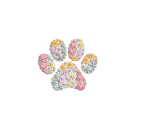 Floral Paw Print Machine Embroidery Design 4x4 Hoop Pet - Etsy Floral Paw Print, Paw Print Embroidery, Pet Embroidery, Dog Embroidery Designs, Pes Embroidery, Embroidery Template, Machine Embroidery Design, Design Show, Embroidery Machine